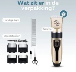 BYER Professionele Dieren Tondeuse Set - Voor Huisdieren Katten & Honden - Draadloos - Oplaadbare Pet Trimmer - Dog Tondeuze Clipper - 5 Standen & Vier Opzetkammen - Low Noise 17 BYER Professionele Dieren Tondeuse Set - Voor Huisdieren Katten & Honden - Draadloos - Oplaadbare Pet Trimmer - Dog Tondeuze Clipper - 5 Standen & Vier Opzetkammen - Low Noise -Hondenbenodigdheden Korting 1200x1142 4
