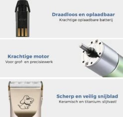 LifeGoods Hondentondeuse - Voor Katten En Honden - Complete Set - 5 Standen - Draadloos - Oplaadbaar - Goud/Zwart 13 LifeGoods Hondentondeuse - Voor Katten En Honden - Complete Set - 5 Standen - Draadloos - Oplaadbaar - Goud/Zwart -Hondenbenodigdheden Korting 1200x1143 6