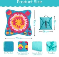 Nobleza Snuffelmat - Speelmat - Hondenspeelgoed - Fleece - Snackmat - 70 X 70 Cm -Hondenbenodigdheden Korting 1200x1148 10