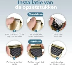 BYER Professionele Dieren Tondeuse Set - Voor Huisdieren Katten & Honden - Draadloos - Oplaadbare Pet Trimmer - Dog Tondeuze Clipper - 5 Standen & Vier Opzetkammen - Low Noise 16 BYER Professionele Dieren Tondeuse Set - Voor Huisdieren Katten & Honden - Draadloos - Oplaadbare Pet Trimmer - Dog Tondeuze Clipper - 5 Standen & Vier Opzetkammen - Low Noise -Hondenbenodigdheden Korting 1200x1148 5