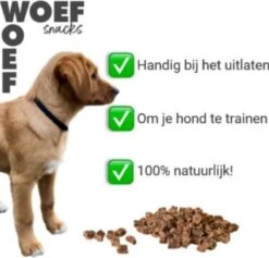 Woef Woef Snacks Hondensnacks Lams Trainers Trainingssnacks Hondensnoepjes - Gedroogd Vlees - Lam - Alle Honden En Alle Leeftijden Vanaf 2 Maanden - Geen Toevoegingen - 1300 Stuks -Hondenbenodigdheden Korting 1200x1150