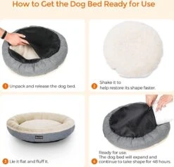 Hoppa! Hondenbed, Kattenbed, Donut, Ø 50 Cm, Lichtgrijs -Hondenbenodigdheden Korting 1200x1150 6