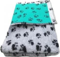 Vet Bed Grijs Met Voetprint Groene Rug 22mm 150x100 Cm 5 Vet Bed Grijs Met Voetprint Groene Rug 22mm 150x100 Cm -Hondenbenodigdheden Korting 1200x1150 7