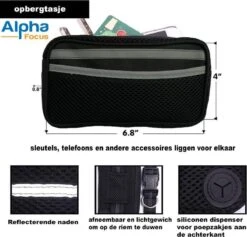 Looplijn Met Heupriem Hands Free - Hondenriem - Reflecterende Hardloopband -Elastische Leiband - Heuptas En Flessenhouder - Zwart - 150 Cm Tot 210 Cm -Hondenbenodigdheden Korting 1200x1152 6