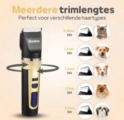 Woodoro Professionele 2-in-1 Hondentondeuse Voor Dikke Vacht – Draadloze Honden Tondeuse & Hondentrimmer – Stille Tondeuse Katten & Honden Trimset -Hondenbenodigdheden Korting 1200x1157 3