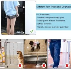 Merkloos ACE Pets – Oprolbaar Hondenrek Voor Binnen - Traphekje Hond Zonder Boren - Veiligheidshek Deurhekje - 180 X 72 Cm - Zwart -Hondenbenodigdheden Korting 1200x1157 7