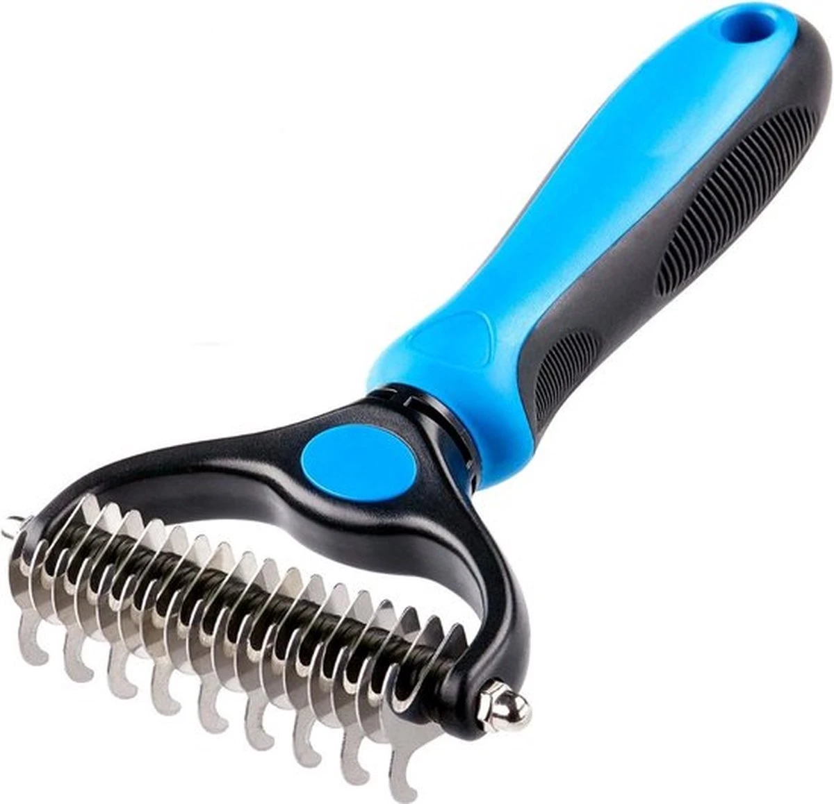 Merkloos Professionele 2-Zijdige Ondervacht Kam Voor Hond En Kat – Hondenborstel – Kattenborstel – Klittenkam – Verwijdert Klitten – Voorkomt Haaruitval – Blauw - Zwart 1 Merkloos Professionele 2-Zijdige Ondervacht Kam Voor Hond En Kat – Hondenborstel – Kattenborstel – Klittenkam – Verwijdert Klitten – Voorkomt Haaruitval – Blauw - Zwart