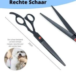 Petsify - Professionele 8-delige Huisdier Knipset - Effileerschaar Hond - Kam Hond - Schaar Hond - Katten Kam - Hondenschaar - Trimschaar Voor Honden - Kapperset - Zwart -Hondenbenodigdheden Korting 1200x1159 23