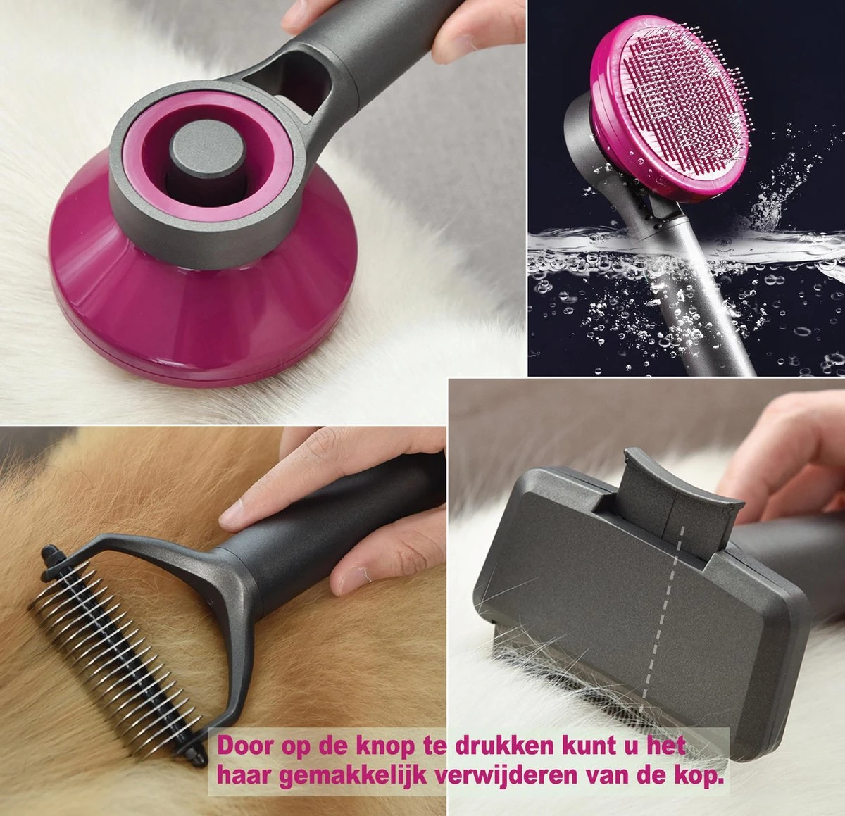 Hondenborstel Set 3 In 1 - Hondenkam - Borstelset - Klittenkam Hond - Ondervacht Kam - Furminator - Slickerborstel - Kattenkam - Verwijderd Klitten En Voorkomt Haaruitval 3 Hondenborstel Set 3 In 1 - Hondenkam - Borstelset - Klittenkam Hond - Ondervacht Kam - Furminator - Slickerborstel - Kattenkam - Verwijderd Klitten En Voorkomt Haaruitval - Afbeelding 3