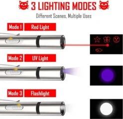 Merkloos Laserpen - Laserlamp - Laserpointer - Laser - Zaklamp - UV-Licht - Multifunctioneel - 7 Verschillende Standen - Dierenspeelgoed - USB-oplaadbaar 9 Merkloos Laserpen - Laserlamp - Laserpointer - Laser - Zaklamp - UV-Licht - Multifunctioneel - 7 Verschillende Standen - Dierenspeelgoed - USB-oplaadbaar -Hondenbenodigdheden Korting 1200x1160 8