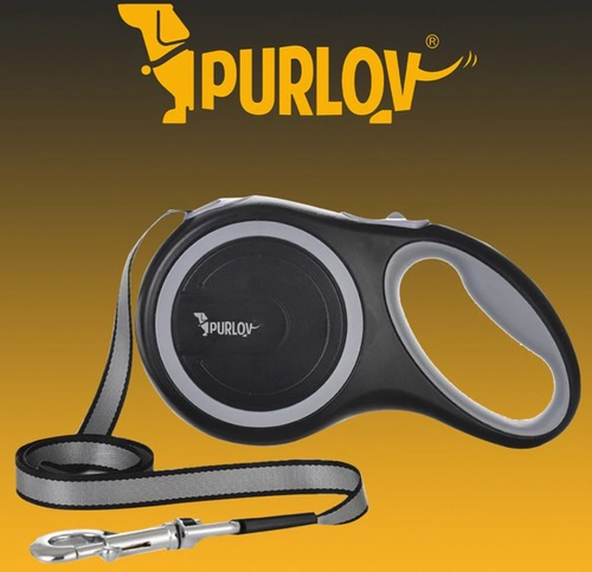 Hondenriem-Looplijn-Zwart/Grijs-8 Meter Oprol-Hond Lijn-Automatisch Rollijn 1 Hondenriem-Looplijn-Zwart/Grijs-8 Meter Oprol-Hond Lijn-Automatisch Rollijn