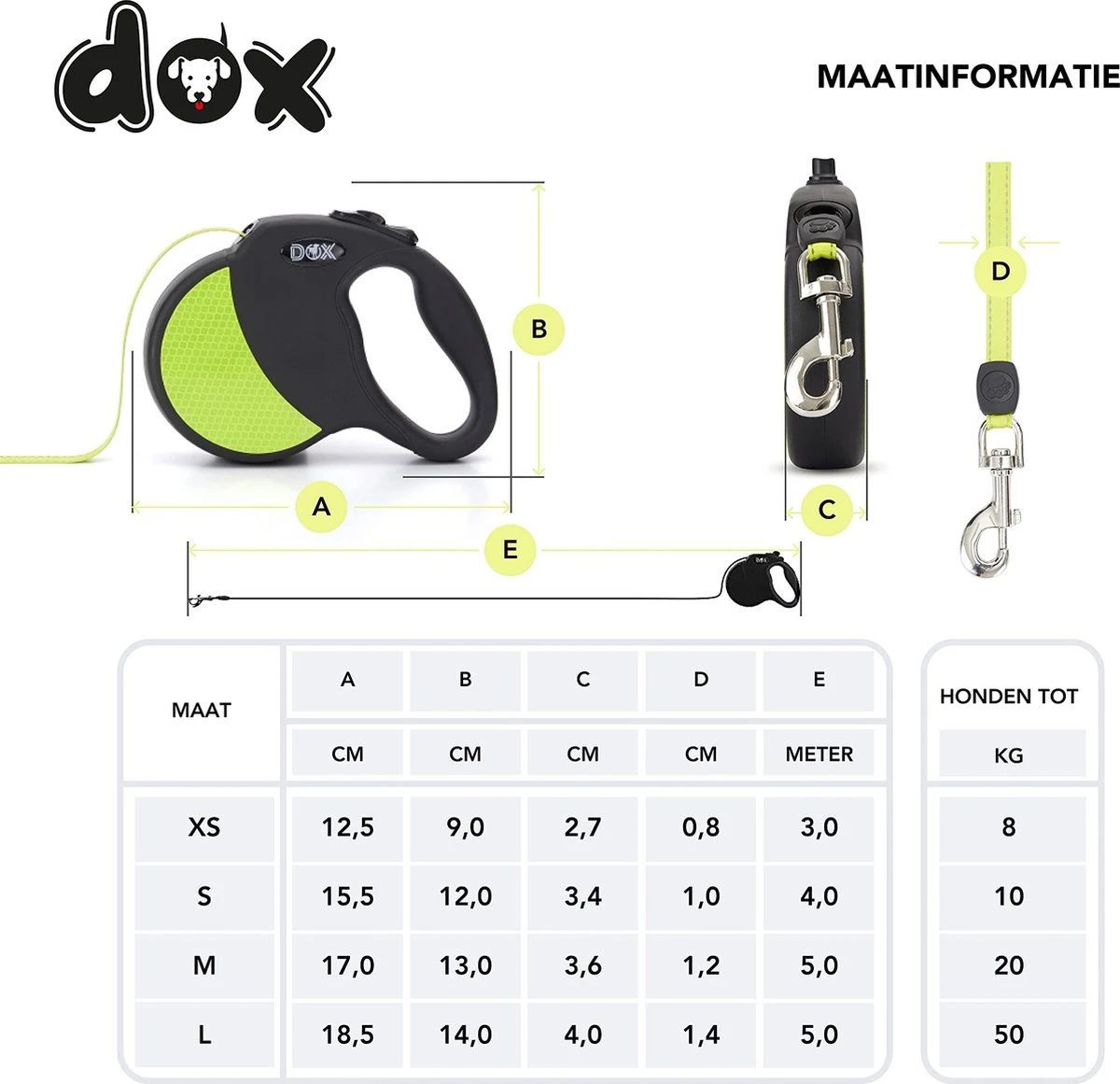 DDOXX Intrekbare Hondenriem, Reflecterend | Vele Kleuren & Maten | Voor Kleine & Grote Honden | Intrekbare Hondenriem Puppy Kat | Hondenriem Accessoires Hond | XS, 3 M, Tot 8 Kg, Geel 4 DDOXX Intrekbare Hondenriem, Reflecterend | Vele Kleuren & Maten | Voor Kleine & Grote Honden | Intrekbare Hondenriem Puppy Kat | Hondenriem Accessoires Hond | XS, 3 M, Tot 8 Kg, Geel - Afbeelding 4