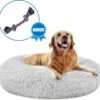 Pawzle Hondenmand - Donut Hondenkussen - Kattenmand - Bed Voor Honden & Katten - Wasbaar - 100cm - Grijs