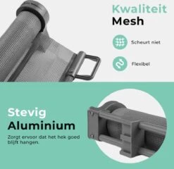 Château Animaux® - Tot 180cm Breed Traphekje Oprolbaar Hond - Stijlvolle Oplossing - Dieren Hek - Honden Hek -Hondenbenodigdheden Korting 1200x1165 16