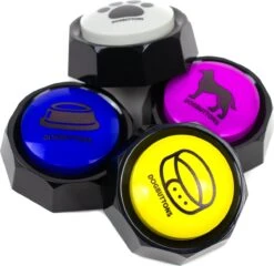 Dogbuttons® – PETIFY PREMIUM Praatknoppen –4 Stuks - Praatknop – Hond – Opneembare Knoppen – Hond Praten – Hondentraining – Praatknoppen – Dog Button – Hondenknop – Huisdier – Honden Speelgoed Intelligentie – Praten Met Hond – Laat Uw Hond Spreken! -Hondenbenodigdheden Korting 1200x1166 15