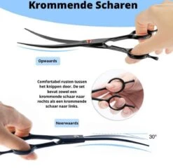 Petsify - Professionele 8-delige Huisdier Knipset - Effileerschaar Hond - Kam Hond - Schaar Hond - Katten Kam - Hondenschaar - Trimschaar Voor Honden - Kapperset - Zwart -Hondenbenodigdheden Korting 1200x1166 6