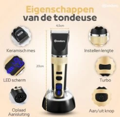 Woodoro Professionele 2-in-1 Hondentondeuse Voor Dikke Vacht – Draadloze Honden Tondeuse & Hondentrimmer – Stille Tondeuse Katten & Honden Trimset -Hondenbenodigdheden Korting 1200x1167 5