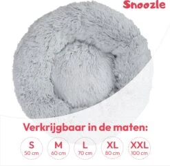 Snoozle Donut Hondenmand - Zacht En Luxe Hondenkussen - Wasbaar - Fluffy - Hondenmanden - 60cm - Lichtgrijs -Hondenbenodigdheden Korting 1200x1171 9