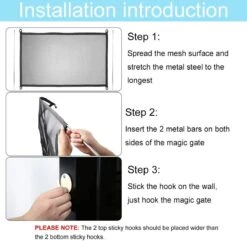 Merkloos ACE Pets – Oprolbaar Hondenrek Voor Binnen - Traphekje Hond Zonder Boren - Veiligheidshek Deurhekje - 180 X 72 Cm - Zwart -Hondenbenodigdheden Korting 1200x1172 14