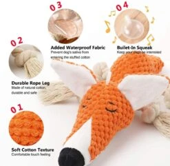 BoDutch Honden Knuffel - Vos - Puppyknuffel - Knisperoortjes - Met Piep - Oranje - 36 Cm - Hondenspeelgoed -Hondenbenodigdheden Korting 1200x1172 18