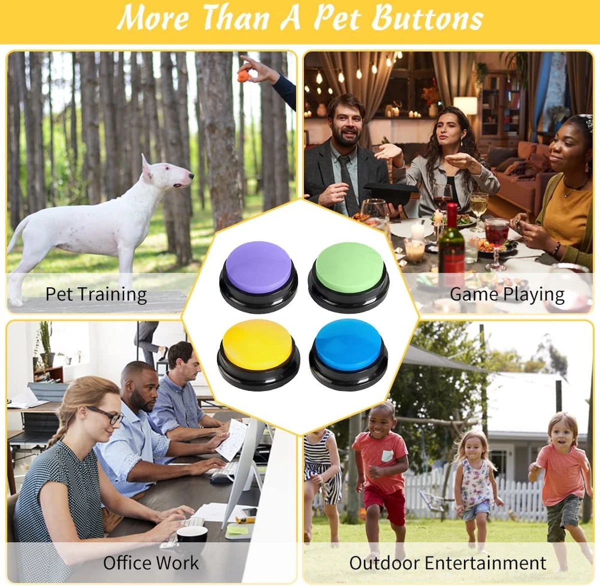 Marinjoc - Honden Praatknop - 1 Stuks Praatknop - Roze - Honden Training - Honden Knop Inspreekbaar - Soundbutton Met Geluid - Kerst - Schoen Cadeautje - Sinterklaas - Opneembare Knop - Honden Speelgoed - Huisdier - Gezelschapspel - 1 Knop 2 Marinjoc - Honden Praatknop - 1 Stuks Praatknop - Roze - Honden Training - Honden Knop Inspreekbaar - Soundbutton Met Geluid - Kerst - Schoen Cadeautje - Sinterklaas - Opneembare Knop - Honden Speelgoed - Huisdier - Gezelschapspel - 1 Knop - Afbeelding 2