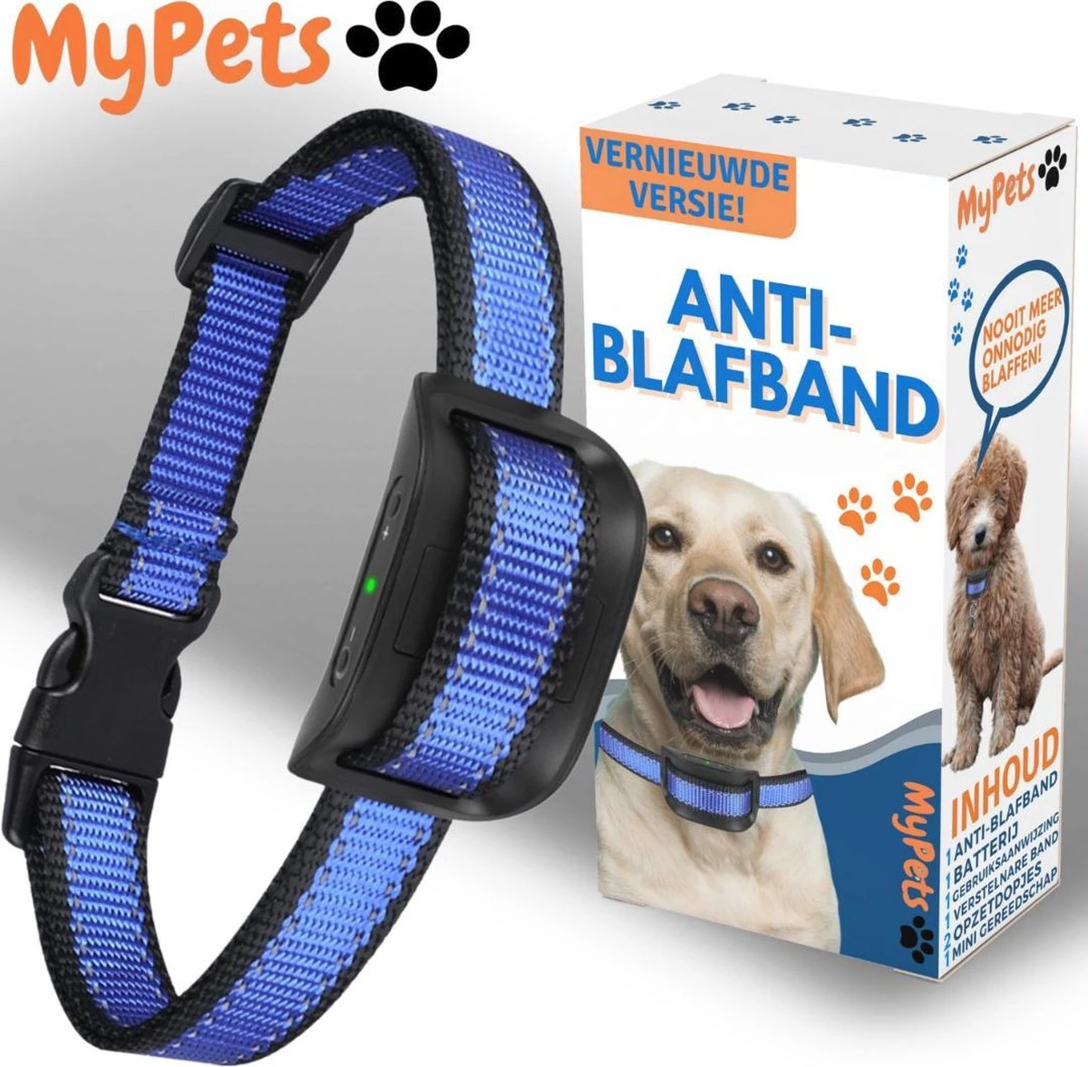 MyPets™ Anti-blafband - Anti Blaf Apparaat - Voor Kleine Honden En Grote Honden - Diervriendelijk - Opvoedingshalsband - Trainingshalsband - 2022/2023 Versie - Inclusief Batterijen 1 MyPets™ Anti-blafband - Anti Blaf Apparaat - Voor Kleine Honden En Grote Honden - Diervriendelijk - Opvoedingshalsband - Trainingshalsband - 2022/2023 Versie - Inclusief Batterijen