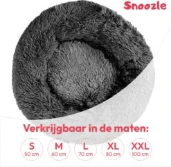 Snoozle Donut Hondenmand - Zacht En Luxe Hondenkussen - Wasbaar - Fluffy - Hondenmanden - 50cm - Grijs -Hondenbenodigdheden Korting 1200x1178 10