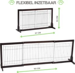 Hondenhek - Traphekje Hond - Traphekje Zonder Boren - Traphekje - BxH 161-97 X 53 Cm - Koffiebruin -Hondenbenodigdheden Korting 1200x1178 16
