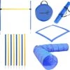 Agility Voor De Hond - Agility Set- Hondentunnel 300 Cm- Slalom Set - Horde - Startveld - Honden Behendigheidsset - 16 Delig - Tunnel - Slalom - Horde - Agility Set Voor De Hond - Agility Set