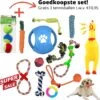 (Goedkoopste) Honden Speelgoed Set 15 Stuks Geschikt Voor Puppy's T/m Middelgrote Honden - Honden Kauw Speelgoed - 15 Stuks - Hondenspeeltjes - Intelligentie - Touw - Flostouw - Bijtring - Bal - Huisdieren Speelgoed