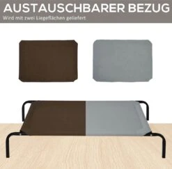 PawHut Hondenstretcher XL 110x68x19 Cm. Bruin / Grijs -Hondenbenodigdheden Korting 1200x1181 8