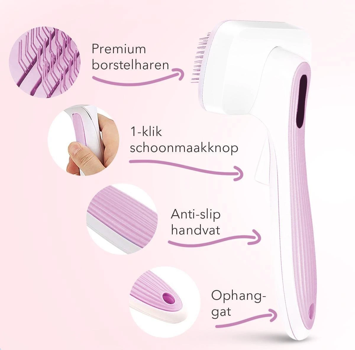 Lubadoo® - Kattenborstel - Hondenborstel - Kattenkam - Kattenhaar - Hondenhaar - Huisdierhaar Verwijderaar - Haarverwijderaar Voor Huisdieren - Langharig - Kortharig - Roze 3 Lubadoo® - Kattenborstel - Hondenborstel - Kattenkam - Kattenhaar - Hondenhaar - Huisdierhaar Verwijderaar - Haarverwijderaar Voor Huisdieren - Langharig - Kortharig - Roze - Afbeelding 3