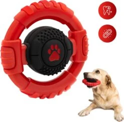 Kauwbot Stuurwiel 2.0 Extra Sterk Melk Geur Smaak En Piep Honden Speelgoed - Kauwspeelgoed Bot Hond - Dutchwide