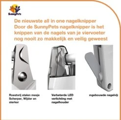 SunnyPets - Professionele Dieren Nagelknipper - Wit - Met LED En Vijl - Hond - Kat - Geschikt Voor Alle - Nageltang -Hondenbenodigdheden Korting 1200x1190 3