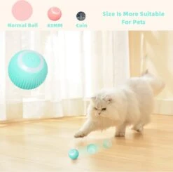 Merkloos Pecute® Elektrische Speelbal - Slimme Interactieve Zelfrollende Bal - Kat En Hond Speelgoed - Kattenspeelgoed - Blauw -Hondenbenodigdheden Korting 1200x1192 11