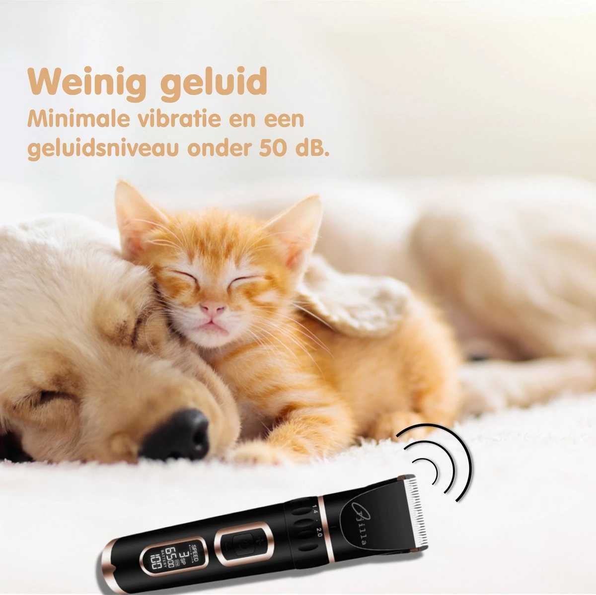 Tjilla Professionele Dieren/honden Tondeuse Set Extra Krachtig - Honden Trimmer - Lang Of Kortharige Huisdieren Katten & Honden - Draadloos - Weinig Geluid 5 Tjilla Professionele Dieren/honden Tondeuse Set Extra Krachtig - Honden Trimmer - Lang Of Kortharige Huisdieren Katten & Honden - Draadloos - Weinig Geluid - Afbeelding 5