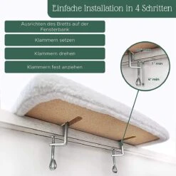 Pfotenolymp® Premium Window Baars/Krabmat Voor Katten Bij Het Raam - Vensterbank/Kattenbank Voor De Vensterbank - Zit/Ligstoel Voor Katten -Hondenbenodigdheden Korting 1200x1199 21