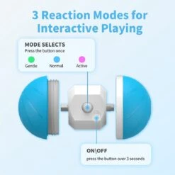 Cheerble Wicked Ball W1| Blauw| Zelf Rollende Bal Voor Honden | 3 Automatische Speelmodi | Interactief En Intelligentie Hondenspeelgoed | Hondenspeeltje| USB Oplaadbaar -Hondenbenodigdheden Korting 1200x1199 34