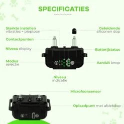 Petz - Anti Blafband - Anti Blafband Voor Kleine En Grote Honden - 5-55 KG - Vibratie En Audio - Diervriendelijk - GEEN Schokken - Opvoedingshalsband Zonder Schok En Diervriendelijk - Waterdicht - Oplaadbaar -Hondenbenodigdheden Korting 1200x1200 1005