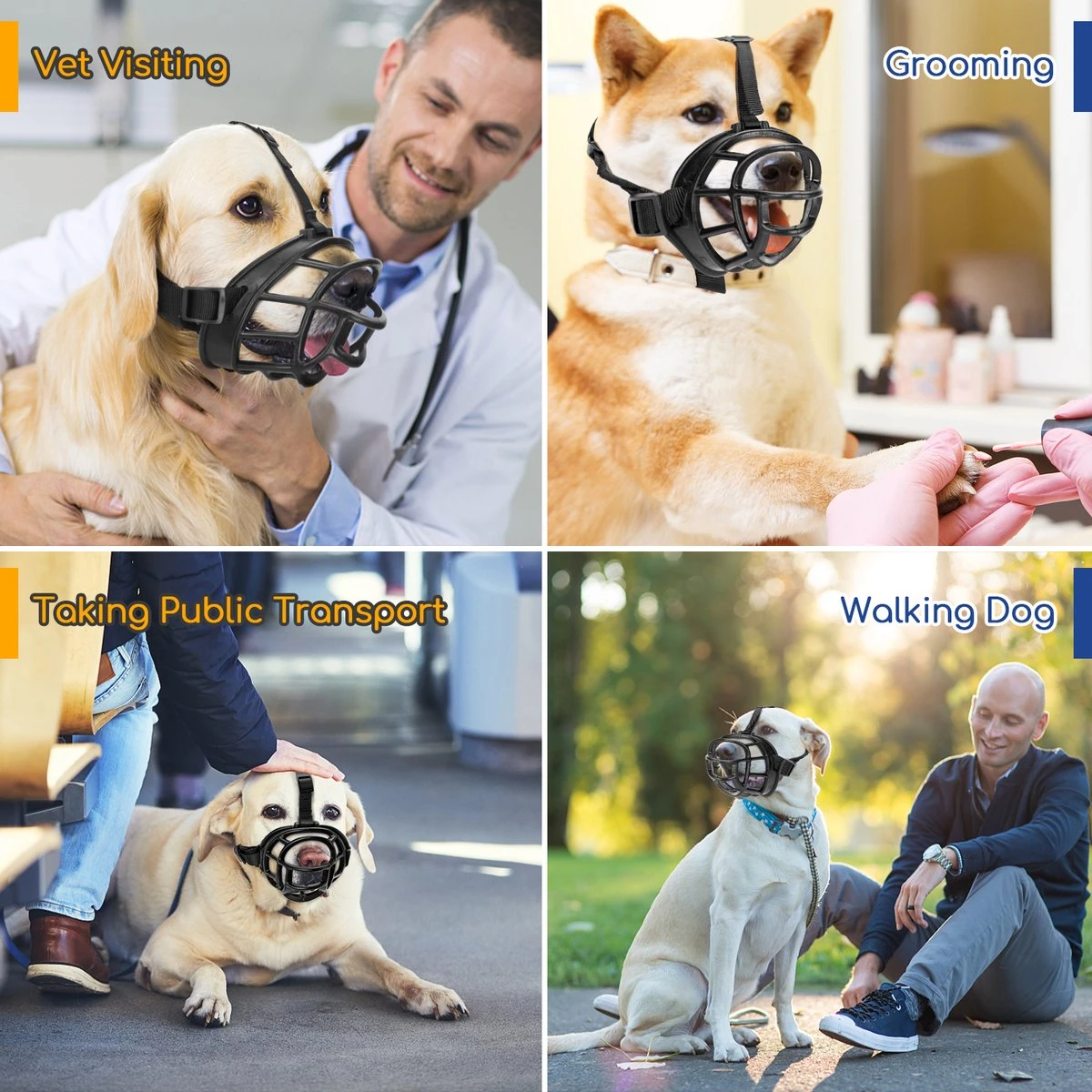 Nobleza Muilkorf Hond - Snuitomtrek 33 - Maat L - Zwart 6 Nobleza Muilkorf Hond - Snuitomtrek 33 - Maat L - Zwart - Afbeelding 6