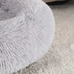 Donut Hondenmand - Zacht Pluche Hondenmanden - Antislip - Fluffy En Rond Donutmand - 100cm - Lichtgrijs -Hondenbenodigdheden Korting 1200x1200 1099