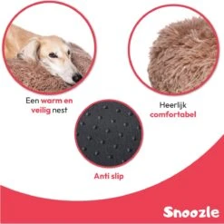 Snoozle Donut Hondenmand - Zacht En Luxe Hondenkussen - Wasbaar - Fluffy - Hondenmanden - 100cm - XXL - Dark Coffee -Hondenbenodigdheden Korting 1200x1200 1126