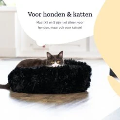 All 4 Pets Supply® Hondenmand Donut - Kattenmand - Maat XS - Geschikt Voor Honden/katten Tot 30 Cm - Hondenkussen - Zwart -Hondenbenodigdheden Korting 1200x1200 1141