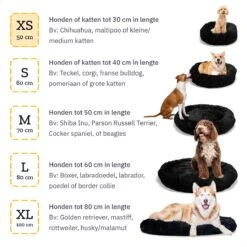 All 4 Pets Supply® Hondenmand Donut - Kattenmand - Maat XS - Geschikt Voor Honden/katten Tot 30 Cm - Hondenkussen - Zwart -Hondenbenodigdheden Korting 1200x1200 1142