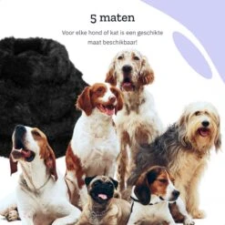 All 4 Pets Supply® Hondenmand Donut - Kattenmand - Maat XS - Geschikt Voor Honden/katten Tot 30 Cm - Hondenkussen - Zwart -Hondenbenodigdheden Korting 1200x1200 1143