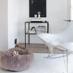 District 70 FUZZ - Hondenmand Comfortabel En Zacht Pluche - Zand, Oudroze, Donkergrijs En Lichtgrijs In S/M/L/XL - Maat: Large, Kleur: Zand -Hondenbenodigdheden Korting 1200x1200 1146