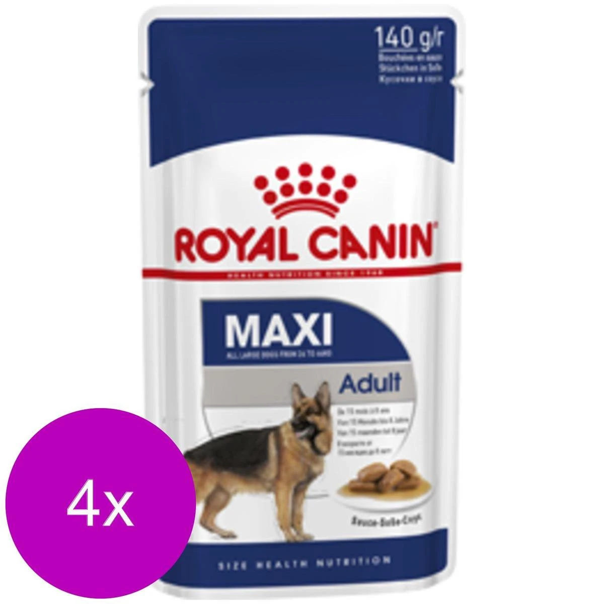 Royal Canin Shn Maxi Adult Pouch - Hondenvoer - 4 X 10 X 140 G 2 Royal Canin Shn Maxi Adult Pouch - Hondenvoer - 4 X 10 X 140 G - Afbeelding 2