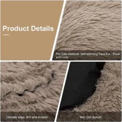 HONDEN RELAX Kussen - Superzacht Fluffy Ronde Mand 100 Cm - Taupe/Zandkleur 10 HONDEN RELAX Kussen - Superzacht Fluffy Ronde Mand 100 Cm - Taupe/Zandkleur -Hondenbenodigdheden Korting 1200x1200 1201