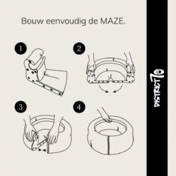 District 70 MAZE 3-in-1 Opvouwbare Kartonnen Kattenmand - Inclusief Catnip Balletje - Voor Slapen, Spelen En Krabben! -Hondenbenodigdheden Korting 1200x1200 1224