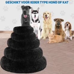 Pawzle Hondenmand - Donut Hondenkussen - Kattenmand - Bed Voor Honden & Katten - Wasbaar - 50cm - Zwart 14 Pawzle Hondenmand - Donut Hondenkussen - Kattenmand - Bed Voor Honden & Katten - Wasbaar - 50cm - Zwart -Hondenbenodigdheden Korting 1200x1200 1230